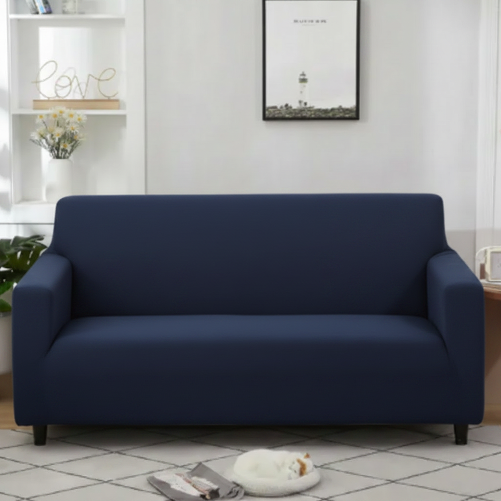 Dark Blue 5 Seater Sofa Cover