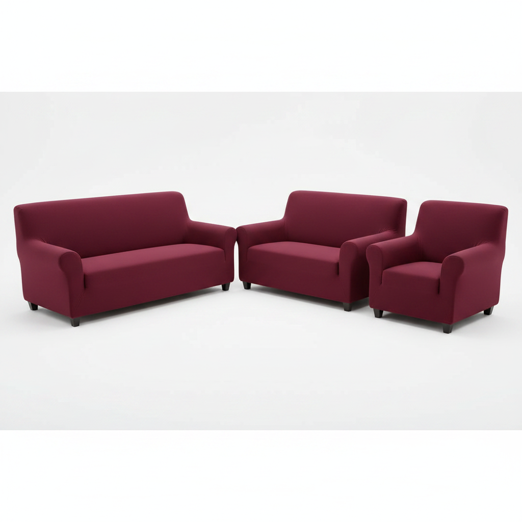 Maroon 6 Seater Sofa Cover