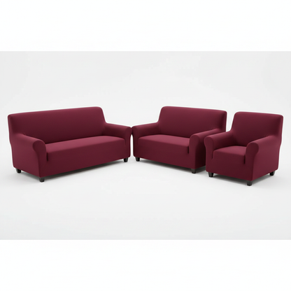 Maroon 6 Seater Sofa Cover