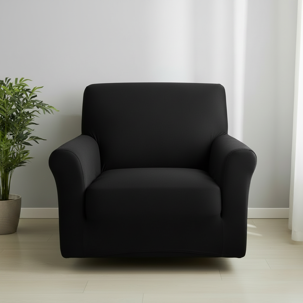 Black 2 Seater Sofa Cover