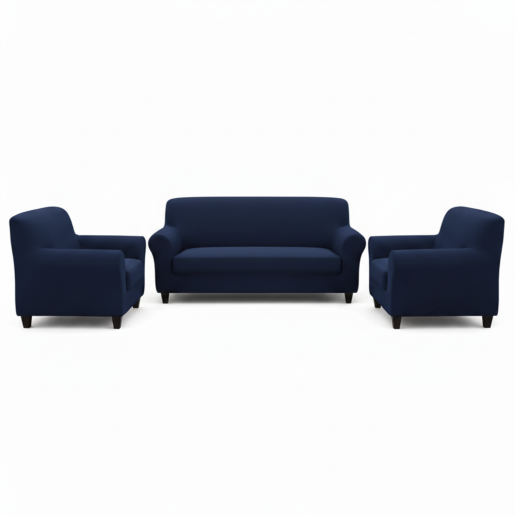 Navy Blue 7 Seater Sofa Cover