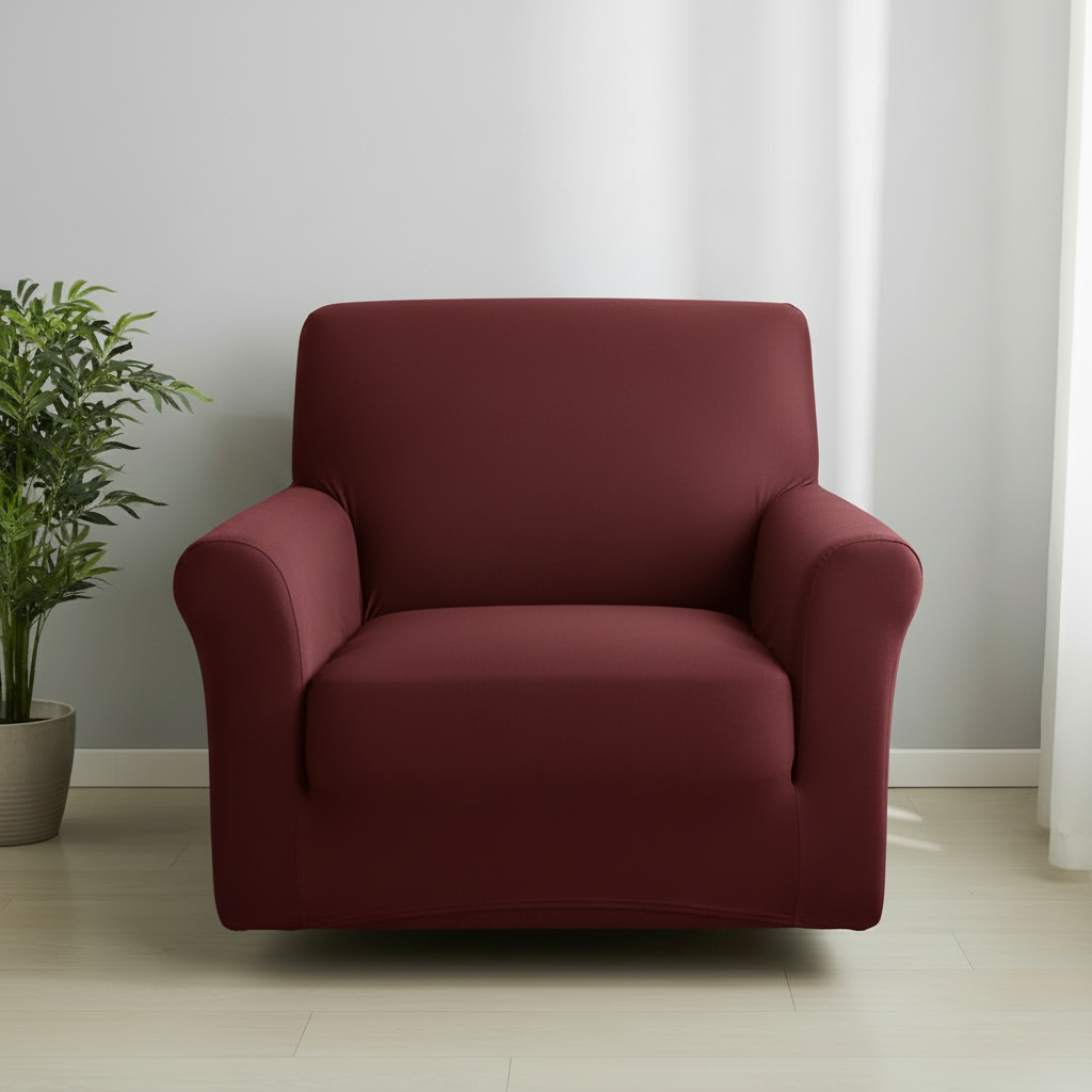 Maroon 3 Seater Sofa Cover
