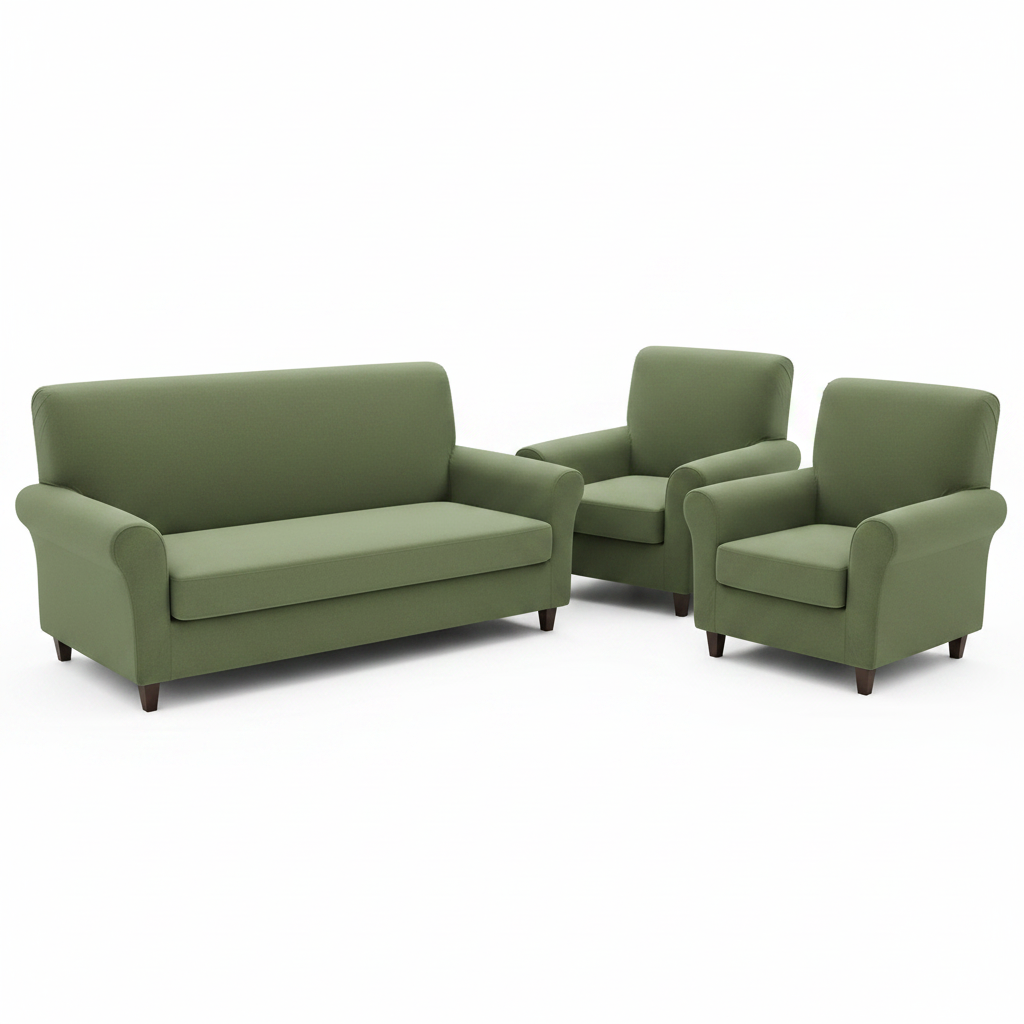 Olive Green 6 Seater Sofa Cover