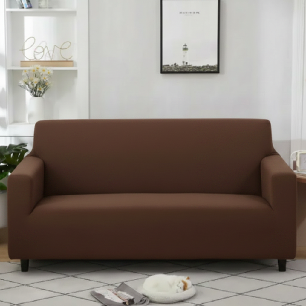 Chocolate Brown 5 Seater Sofa Cover