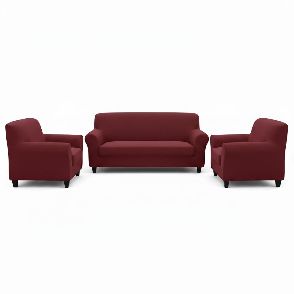 Maroon 7 Seater Sofa Cover