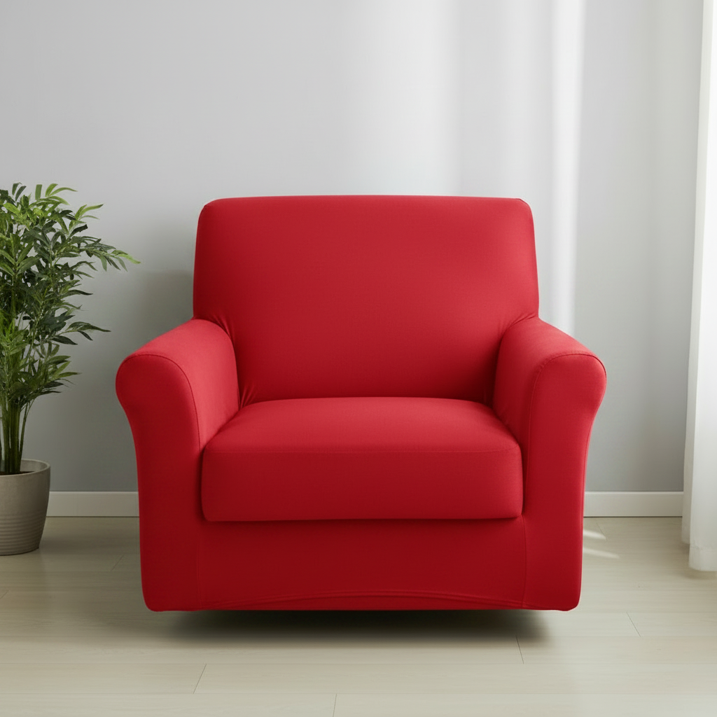 Red 3 Seater Sofa Cover