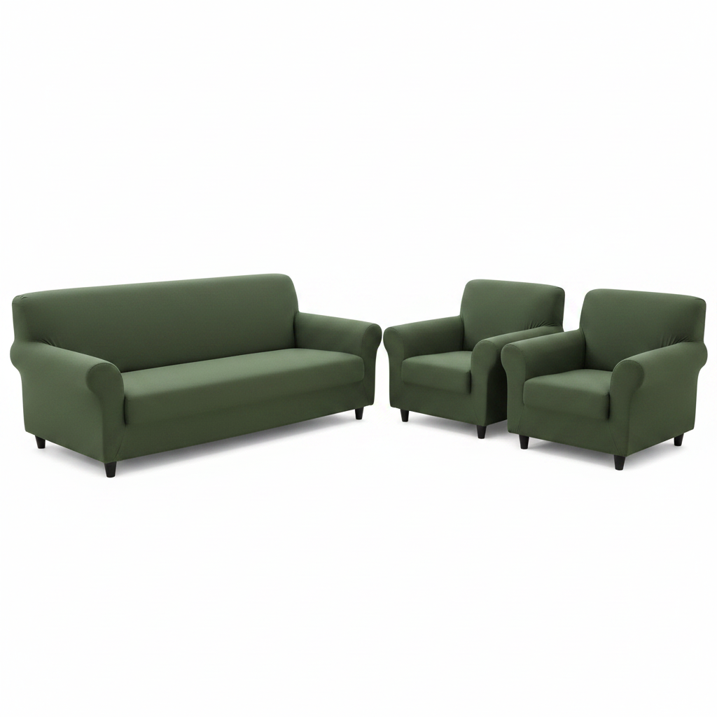 Olive Green 5 Seater Sofa Cover