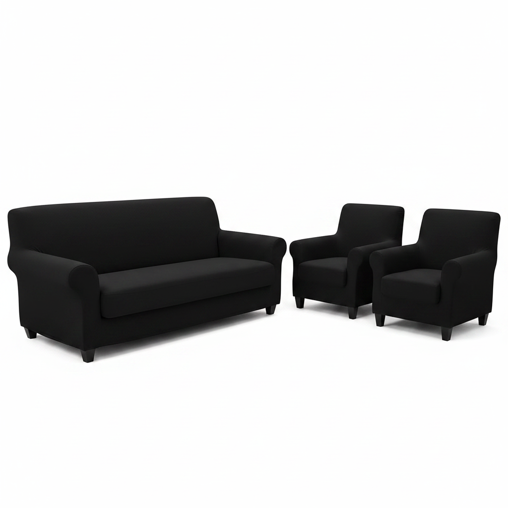 Black 5 Seater Sofa Cover