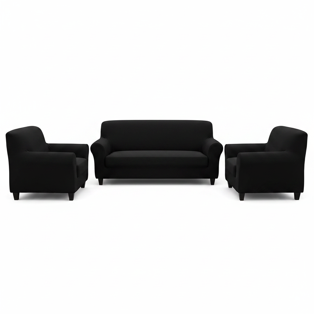 Black 7 Seater Sofa Cover