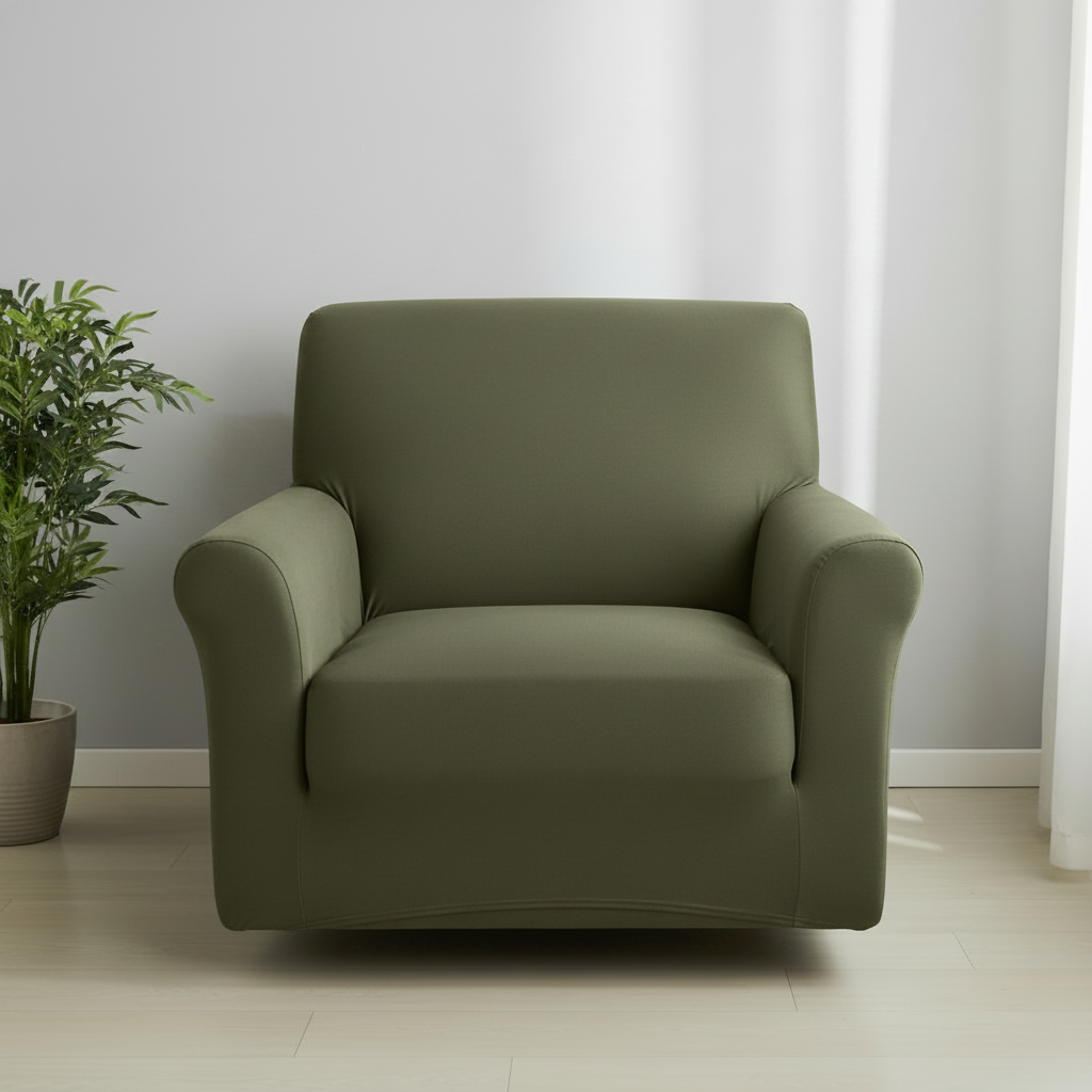 Olive Green 3 Seater Sofa Cover