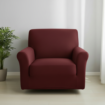 Maroon 1 Seater Sofa Cover