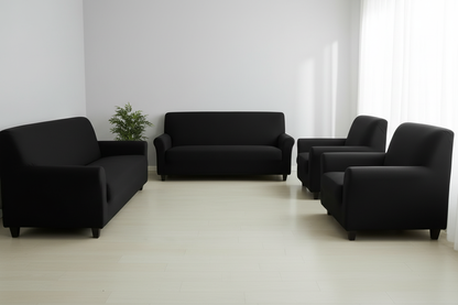 Black Sofa Set Cover