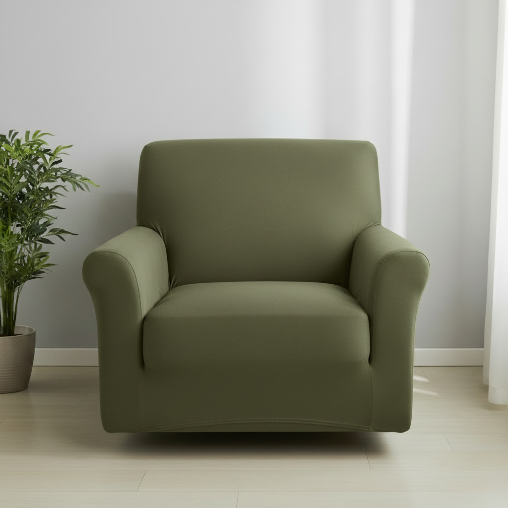 Olive Green 1 Seater Sofa Cover