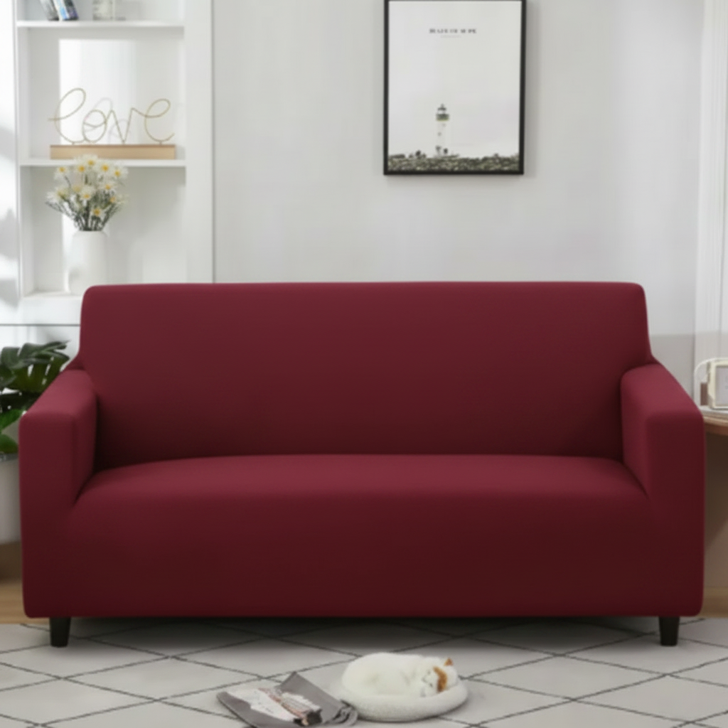 Maroon 5 Seater Sofa Cover